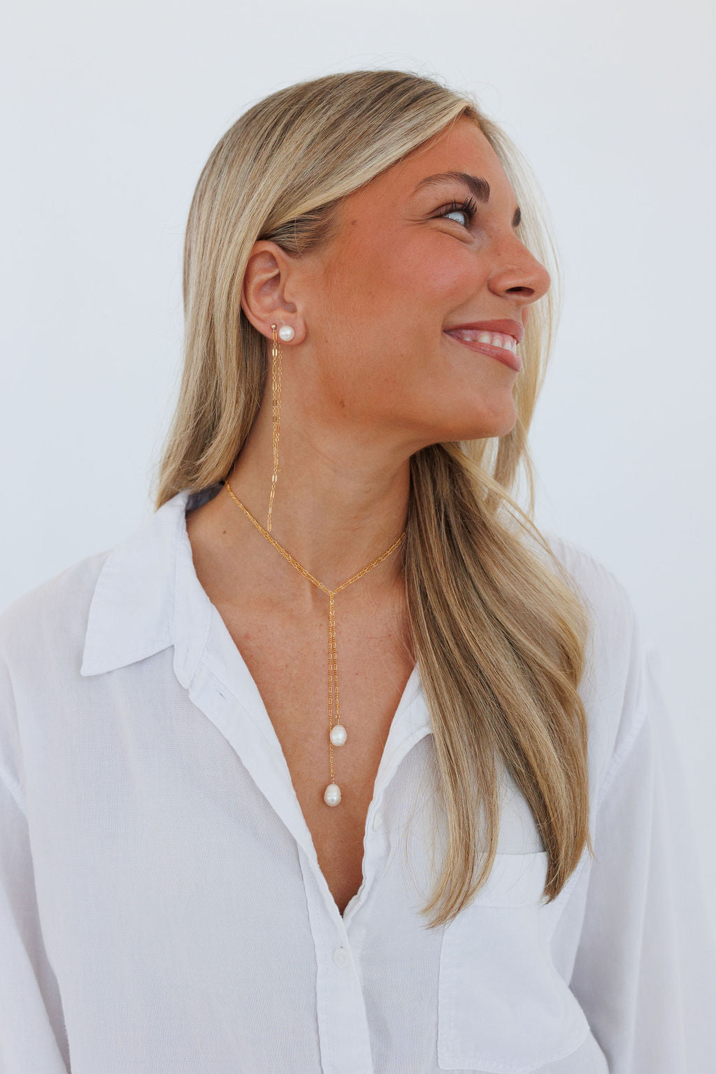 Drop Pearl Necklace