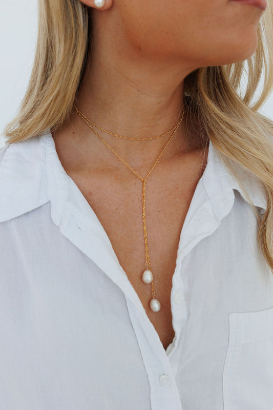 Drop Pearl Necklace